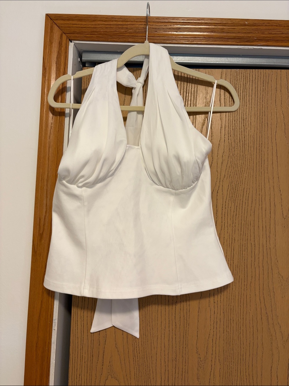 Vici White Halter Tie-Back Camisole